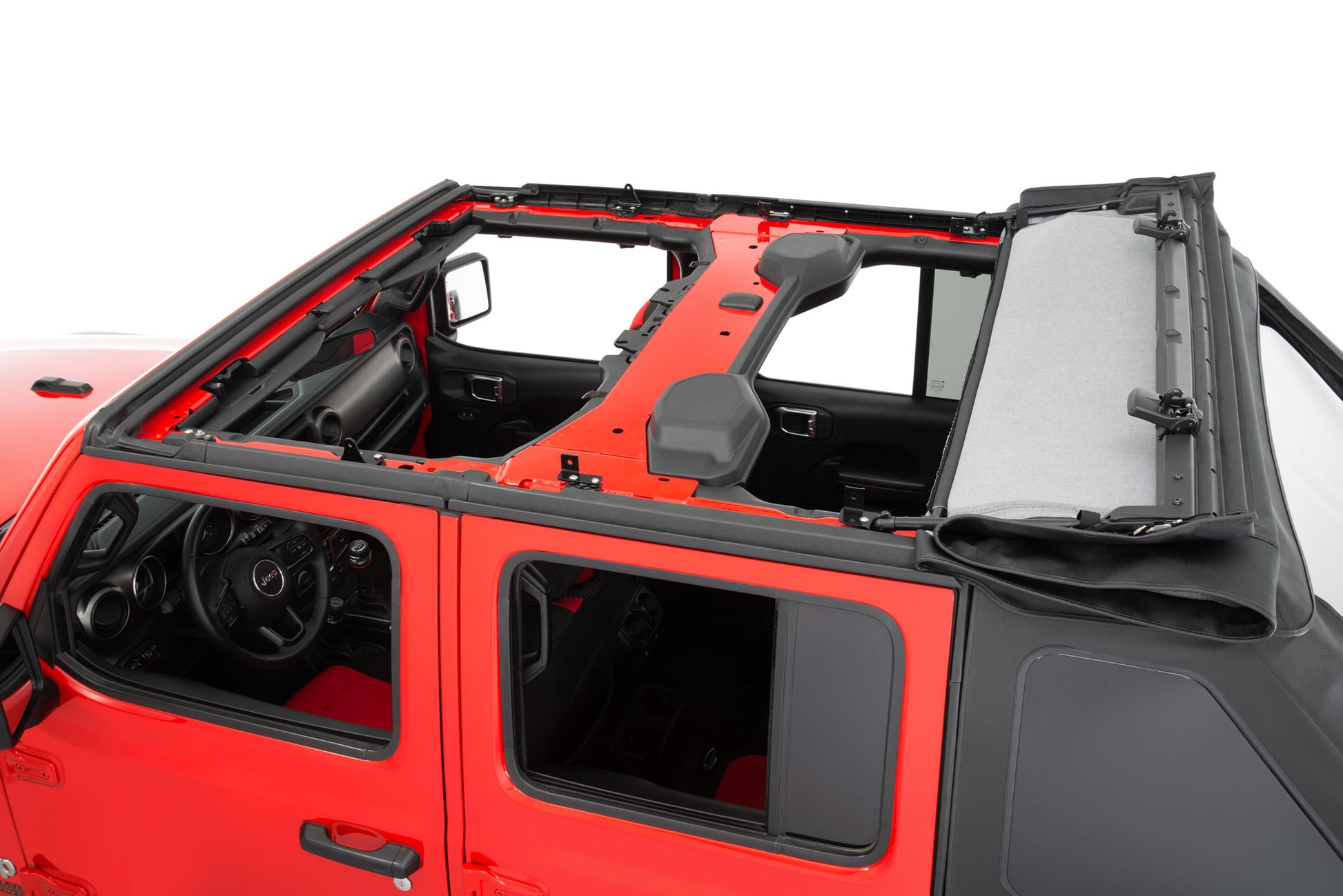 MasterTop MasterTop Complete Fastback Top, 18-Present Jeep JLU Wrangler 4 Door, MasterTwill MasterTop