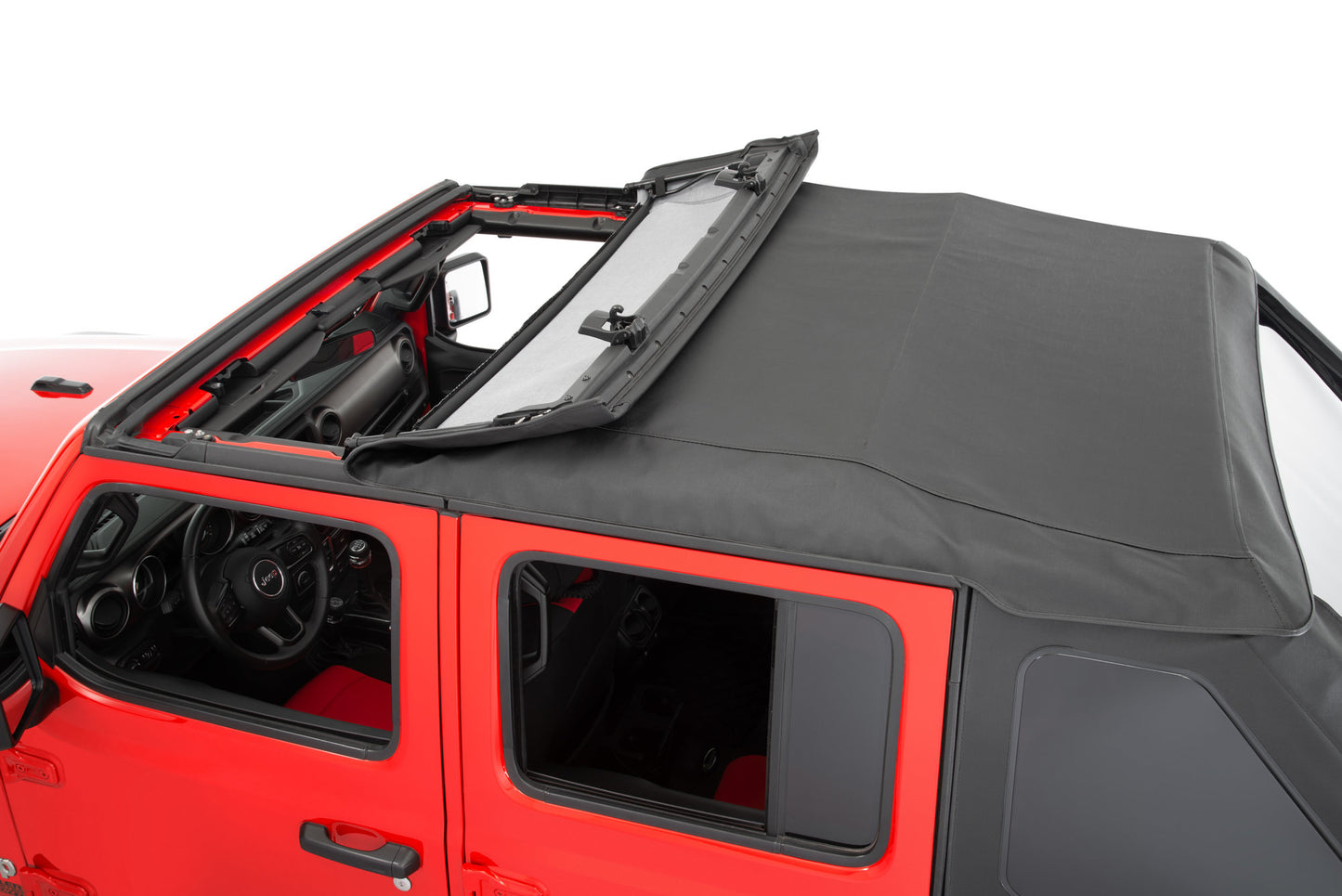 MasterTop MasterTop Complete Fastback Top, 18-Present Jeep JLU Wrangler 4 Door, MasterTwill MasterTop