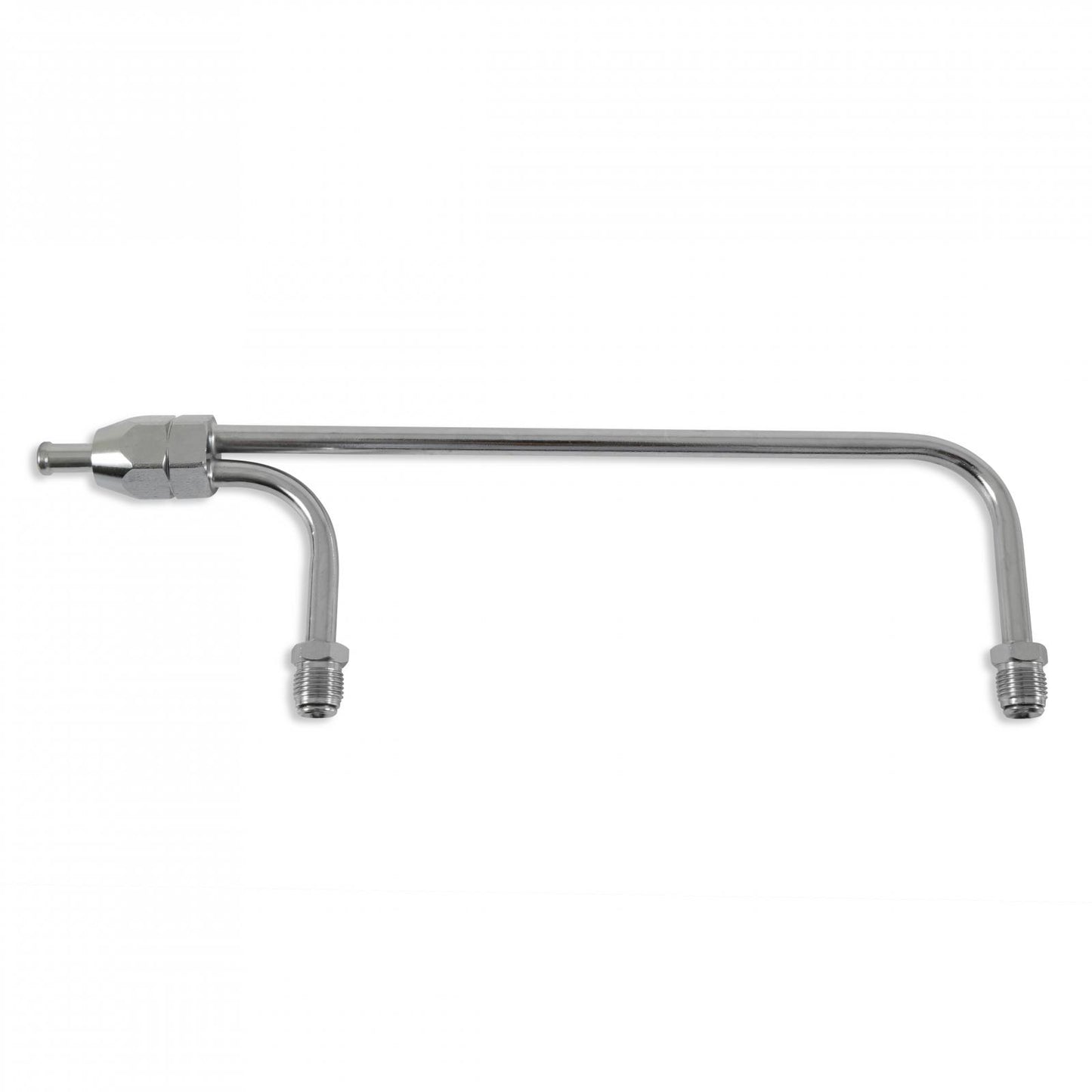 Fuel Line 3/8 Inch Dual Inlet Chrome Fits Holley 4160 Style Carburetors with 8-21/32 Inch centers Mr Gasket-3