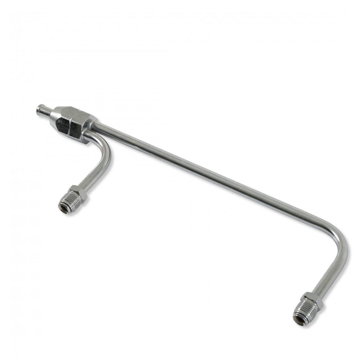Fuel Line 3/8 Inch Dual Inlet Chrome Fits Holley 4160 Style Carburetors with 8-21/32 Inch centers Mr Gasket-4