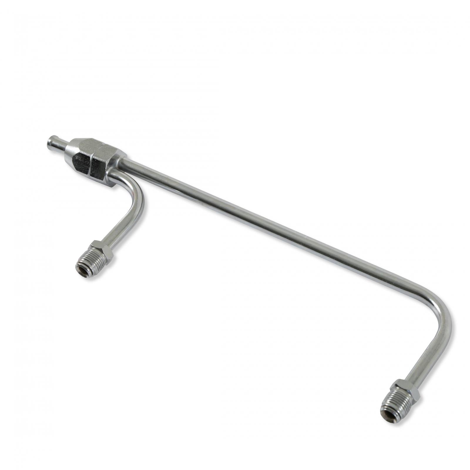 Fuel Line 3/8 Inch Dual Inlet Chrome Fits Holley 4160 Style Carburetors with 8-21/32 Inch centers Mr Gasket-4