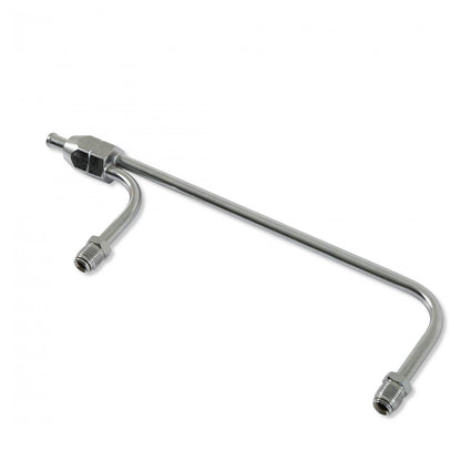Fuel Line 3/8 Inch Dual Inlet Chrome Fits Holley 4160 Style Carburetors with 8-21/32 Inch centers Mr Gasket-4