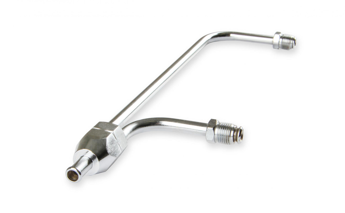 Fuel Line 3/8 Inch Dual Inlet Chrome Fits Holley 4150 style Carburetors with 9-5/16 Inch centers Mr Gasket-5