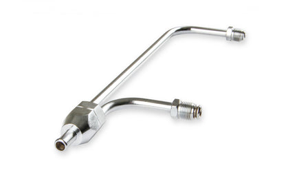 Fuel Line 3/8 Inch Dual Inlet Chrome Fits Holley 4150 style Carburetors with 9-5/16 Inch centers Mr Gasket-5