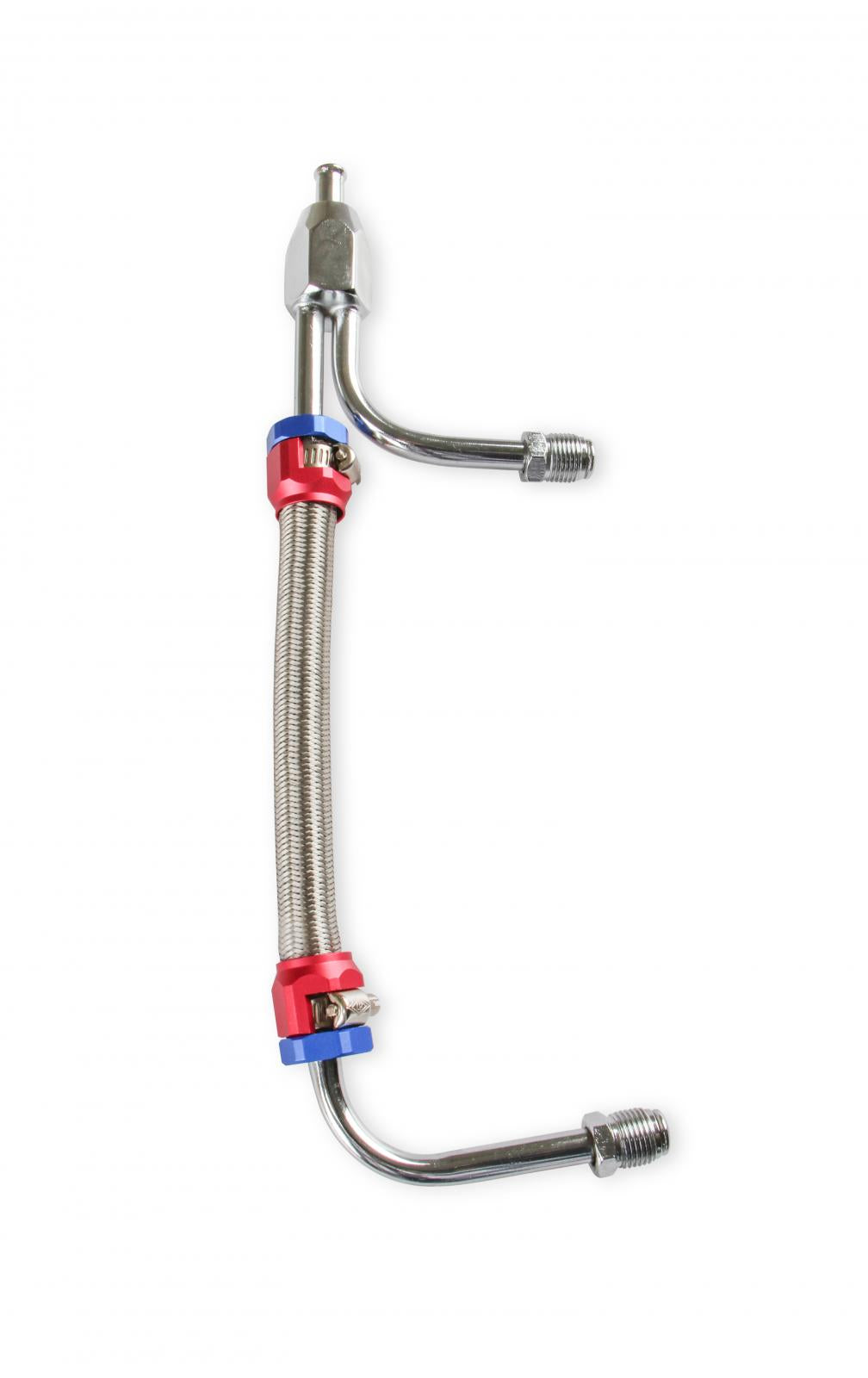 Adjustable Fuel Line with Red and Blue Hose Ends Fits Holley 4150 & 4160 Series Carburetors Mr Gasket-1