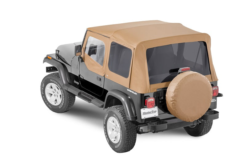 MasterTop Jeep Full Hardware Top With Door Skins & Frames Tinted Glass For 88-95 Jeep Wrangler MasterTop