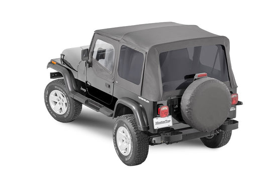 MasterTop Jeep Full Hardware Top With Door Skins & Frames Tinted Glass For 88-95 Jeep Wrangler MasterTop