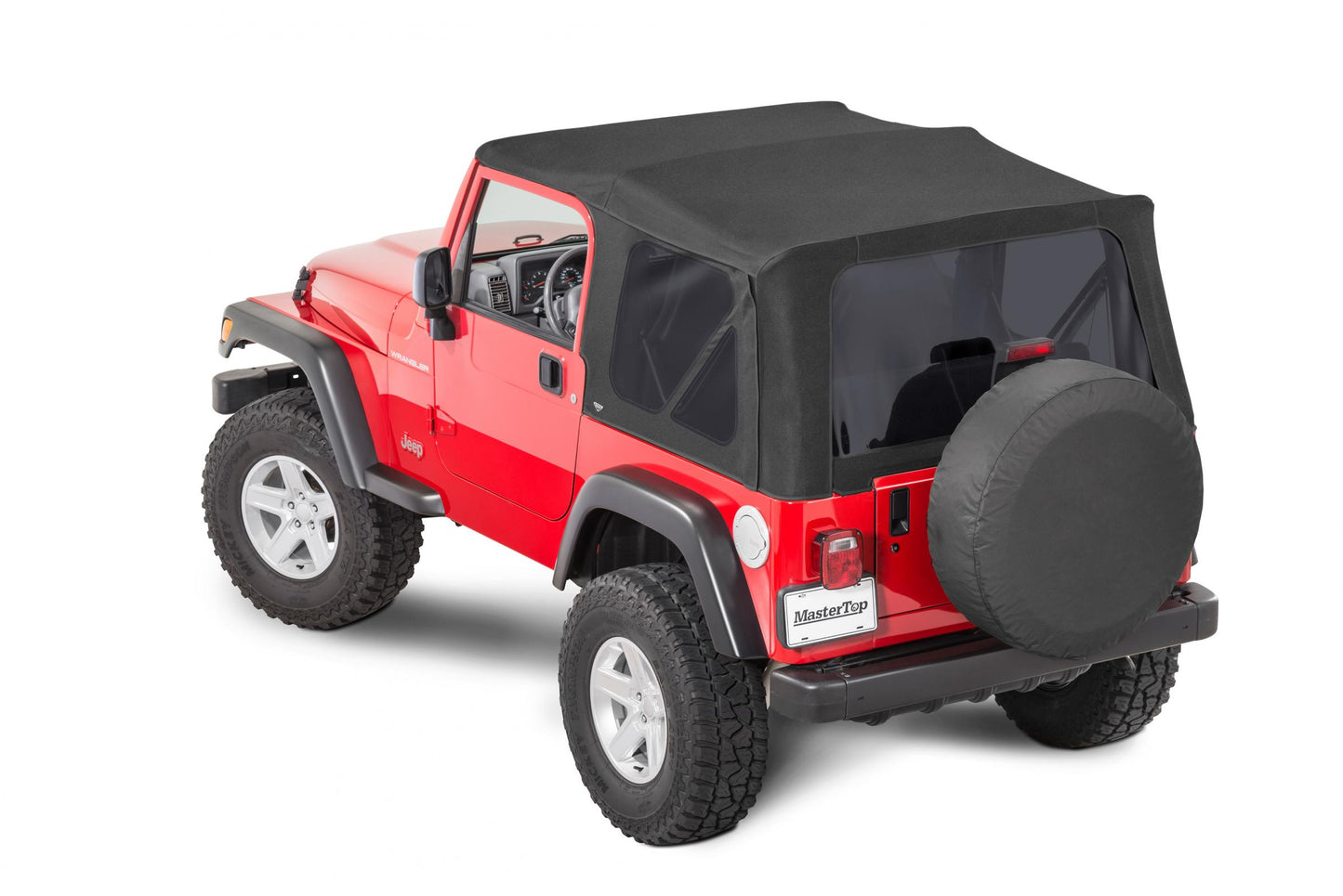 MasterTop Jeep Replacement Hardware Top No Doorskins Tinted Glass For 97-06 Wrangler TJ MasterTwill MasterTop