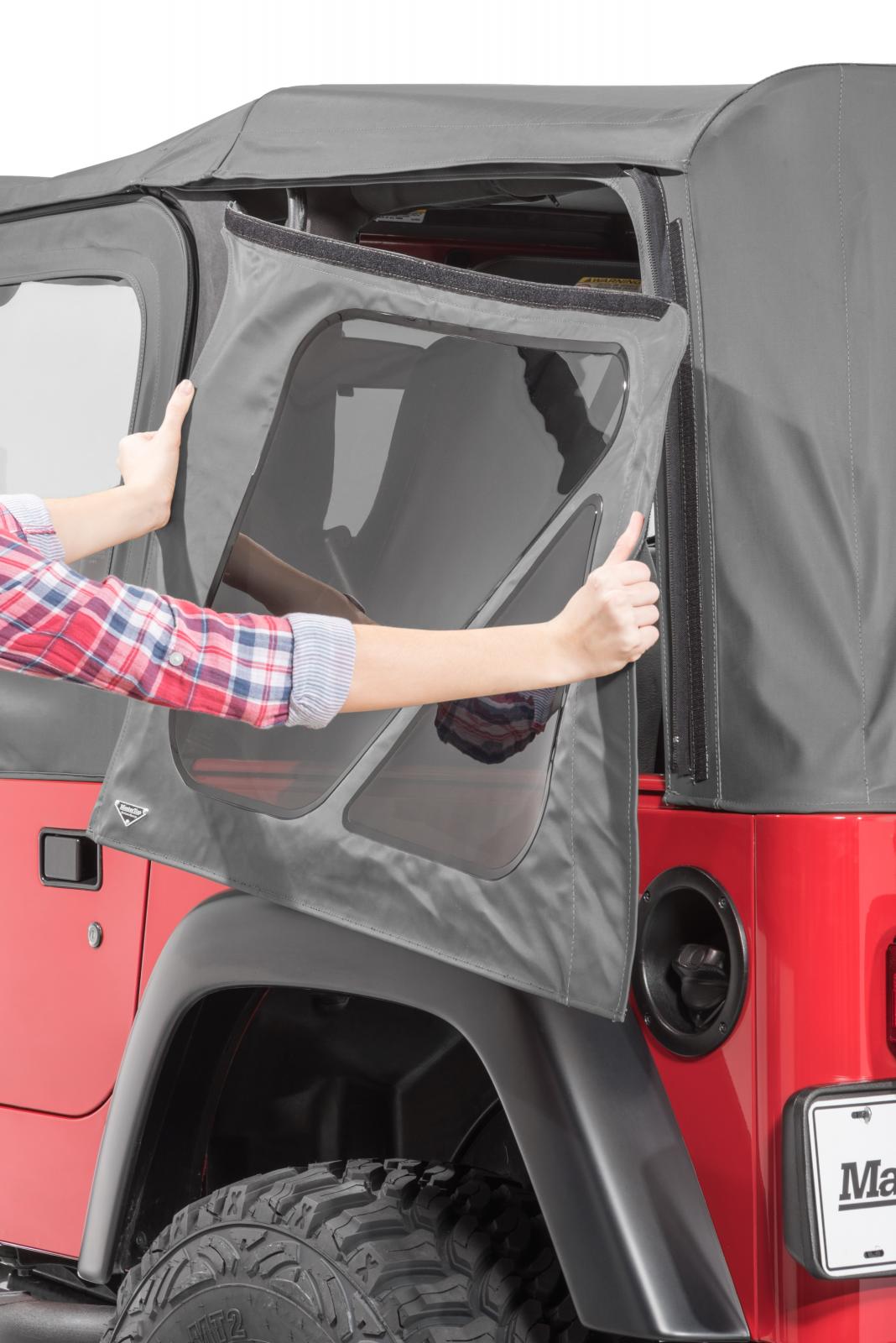 MasterTop Jeep Replacement Hardware Top No Doorskins Tinted Glass For 97-06 Wrangler TJ MasterTwill MasterTop