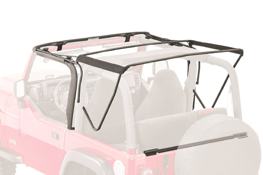 MasterTop Jeep Full Hardware Top No Doorskins Tinted Glass For 97-06 Jeep Wrangler Black Diamond MasterTop