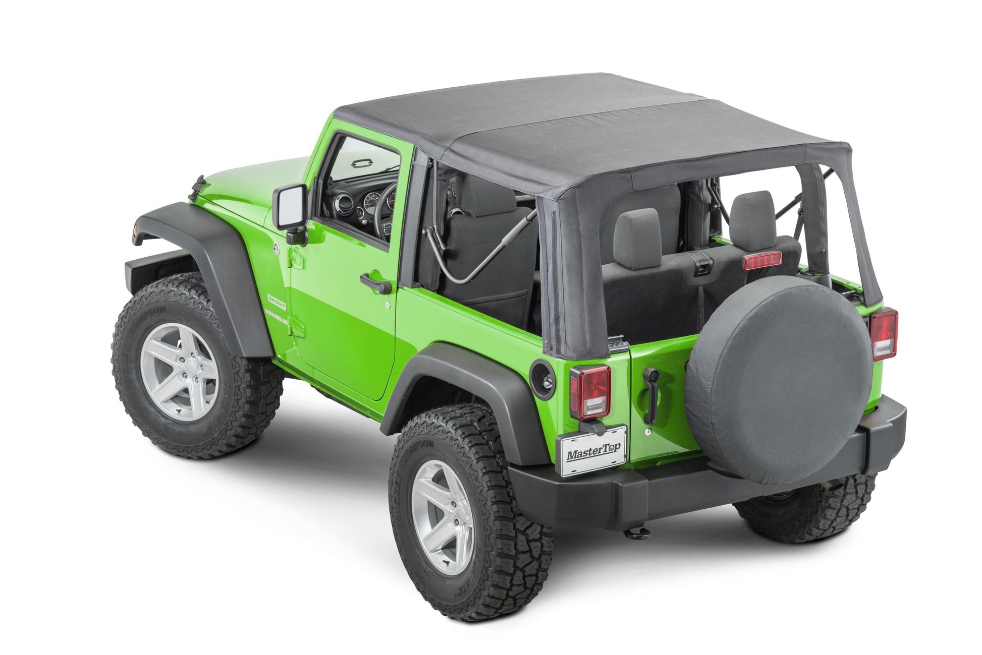 MasterTop Full Hardware Top Tinted Glass For 07-18 Jeep JK Wrangler 2 Dr Black Diamond MasterTop