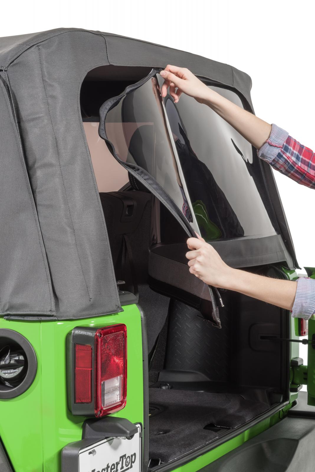 MasterTop Full Hardware Top Tinted Glass For 07-18 Jeep JK Wrangler 2 Dr Black Diamond MasterTop