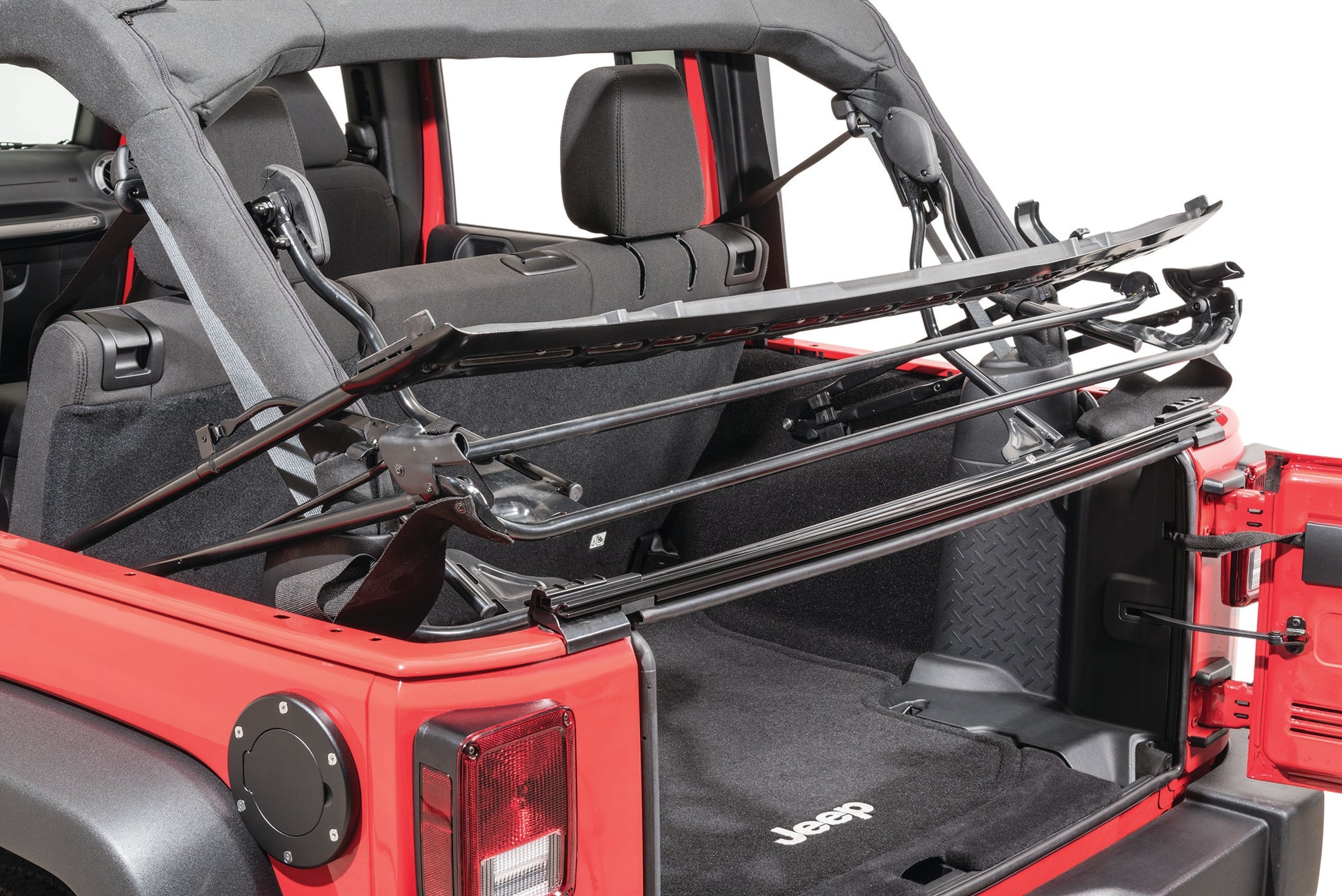 Jeep Full Hardware Top No Doorskins Tinted Glass For 10-18 Jeep JK Wrangler 4 Door Black Diamond MasterTop-4
