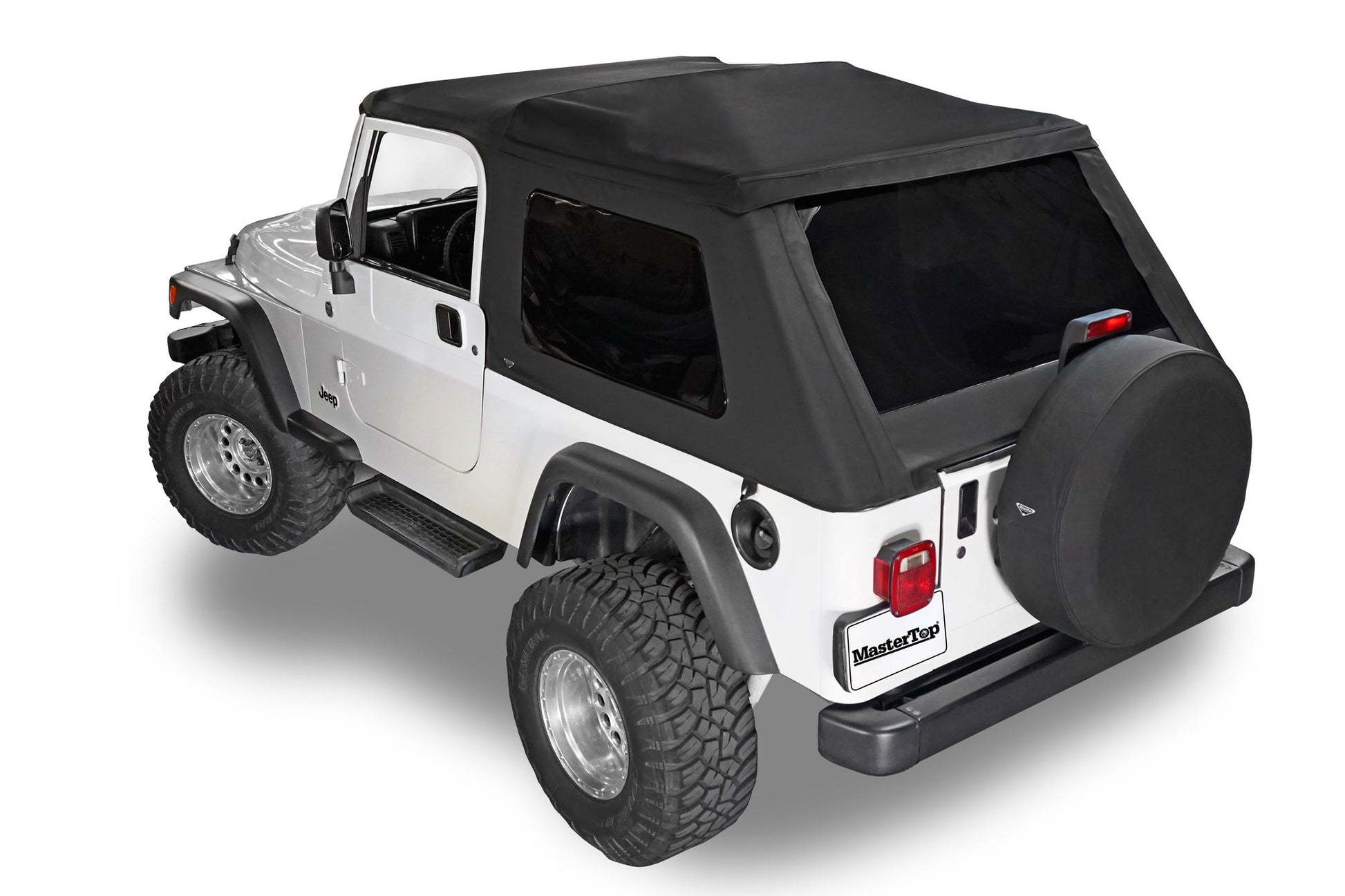 Fast Back Fabric Only Repl. Top No Doorskins Tinted Glass 04-06 LJ Unl. Jeep Wrangler MasterTop-4