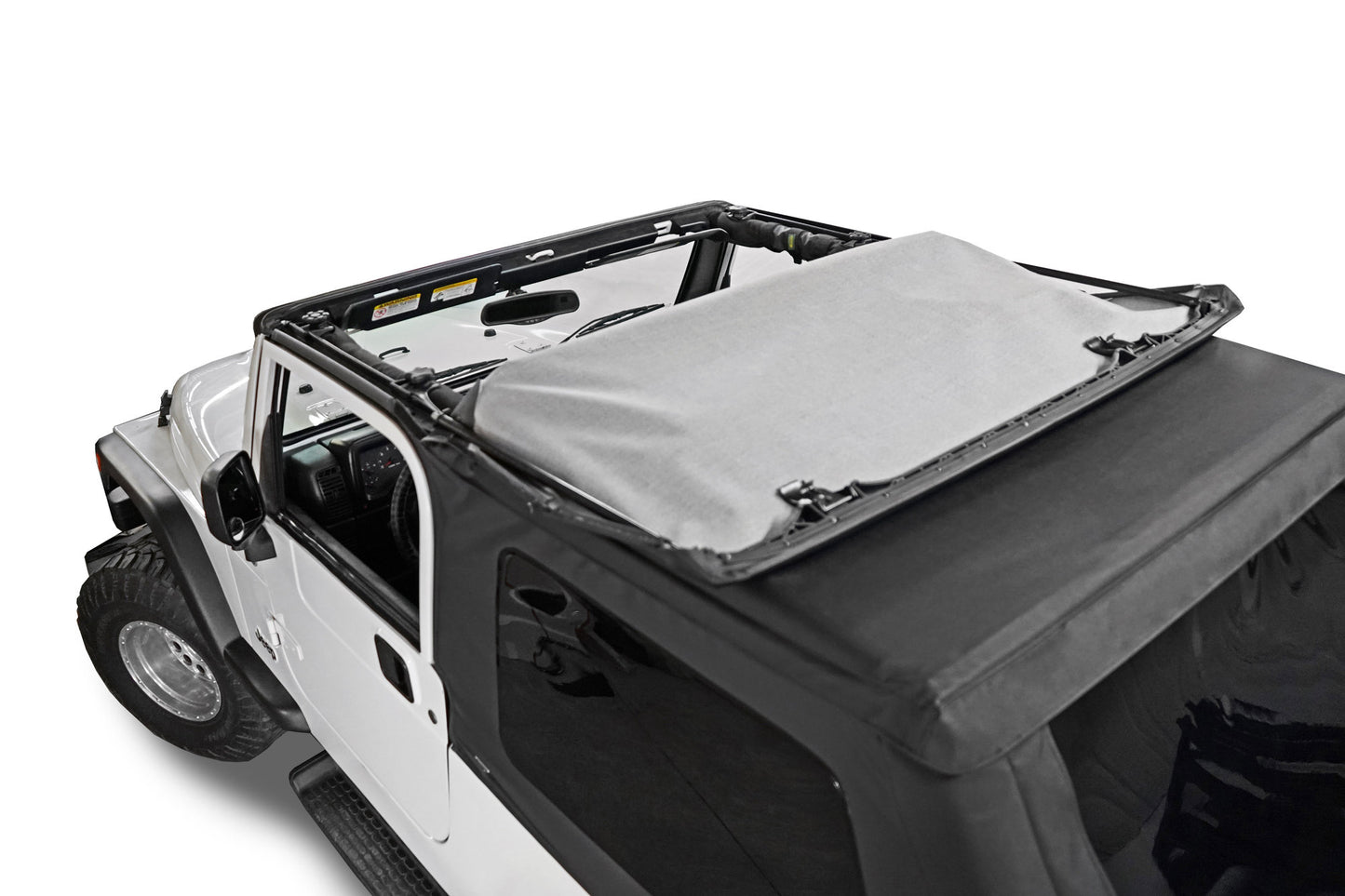 Fast Back Fabric Only Repl. Top No Doorskins Tinted Glass 04-06 LJ Unl. Jeep Wrangler MasterTop-6