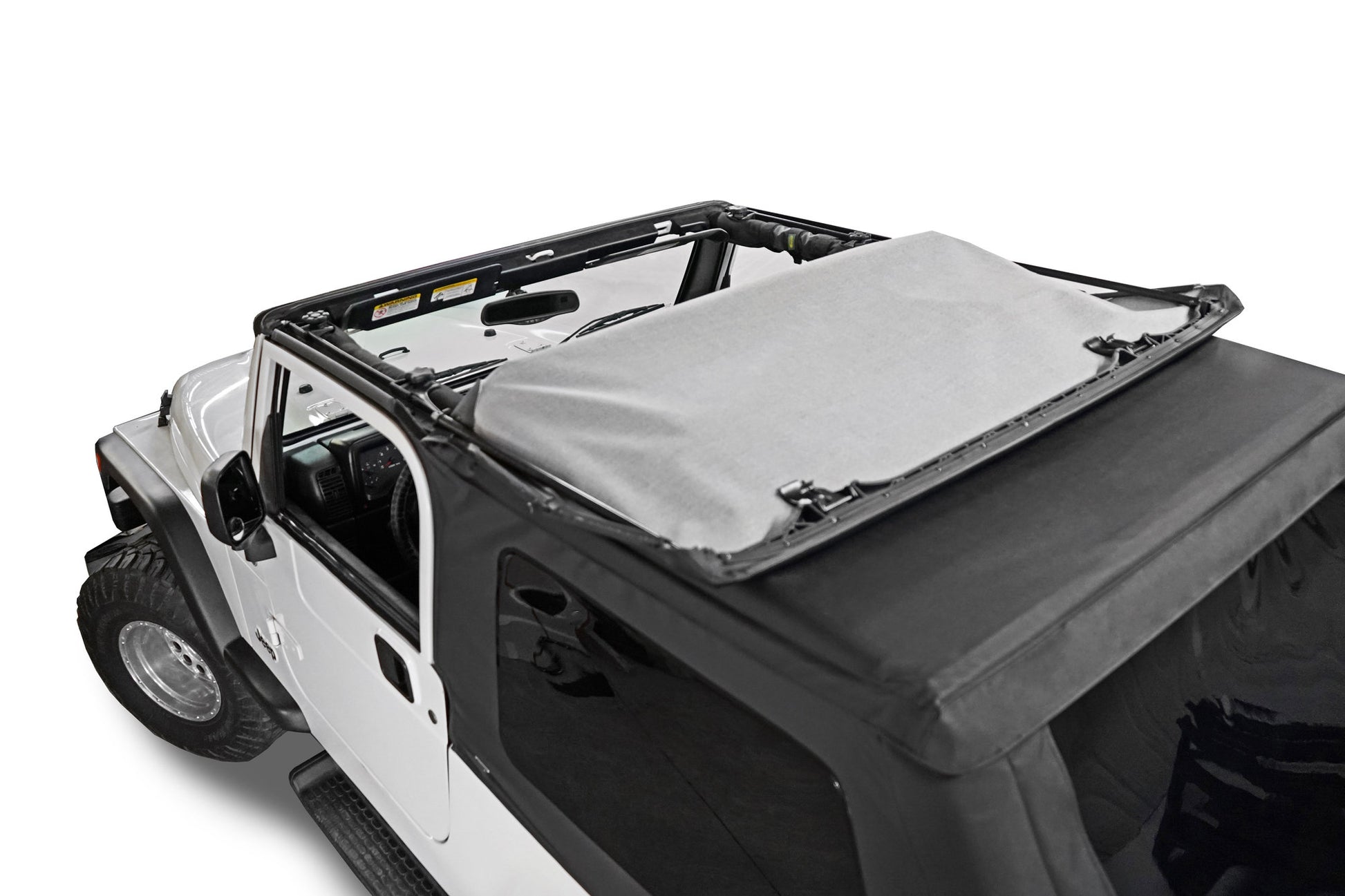 Fast Back Fabric Only Repl. Top No Doorskins Tinted Glass 04-06 LJ Unl. Jeep Wrangler MasterTop-6