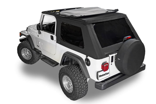 Fast Back Fabric Only Repl. Top No Doorskins Tinted Glass 04-06 LJ Unl. Jeep Wrangler MasterTop-1