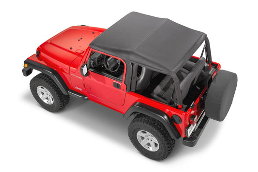 Jeep TJ Fast Back Fabric Replacement Top No Doorskins Tinted Glass 97-06 Jeep Wrangler MasterTop-1