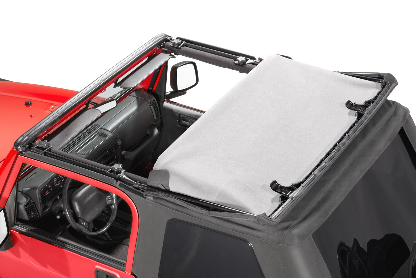 MasterTop Jeep TJ Fast Back Fabric Replacement Top No Doorskins Tinted Glass 97-06 Jeep Wrangler MasterTop