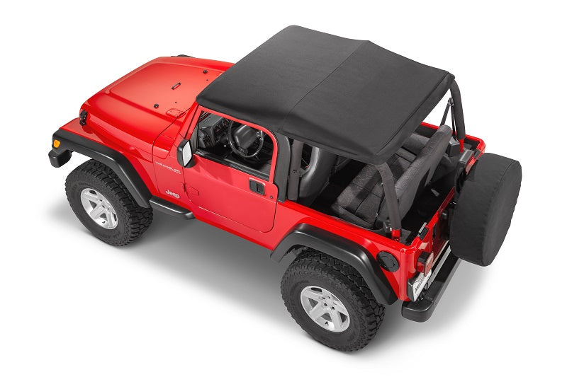 MasterTop Jeep TJ Fast Back Fabric Replacement Top No Doorskins Tinted Glass 97-06 Jeep Wrangler MasterTop