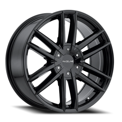 Aluminum 20x8.5 Impulse 158B Gloss Black Raceline Wheels-1