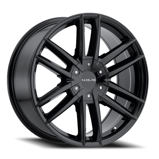 Raceline Wheels Aluminum Wheels 18x8 Impulse 158B Gloss Black Raceline Wheels