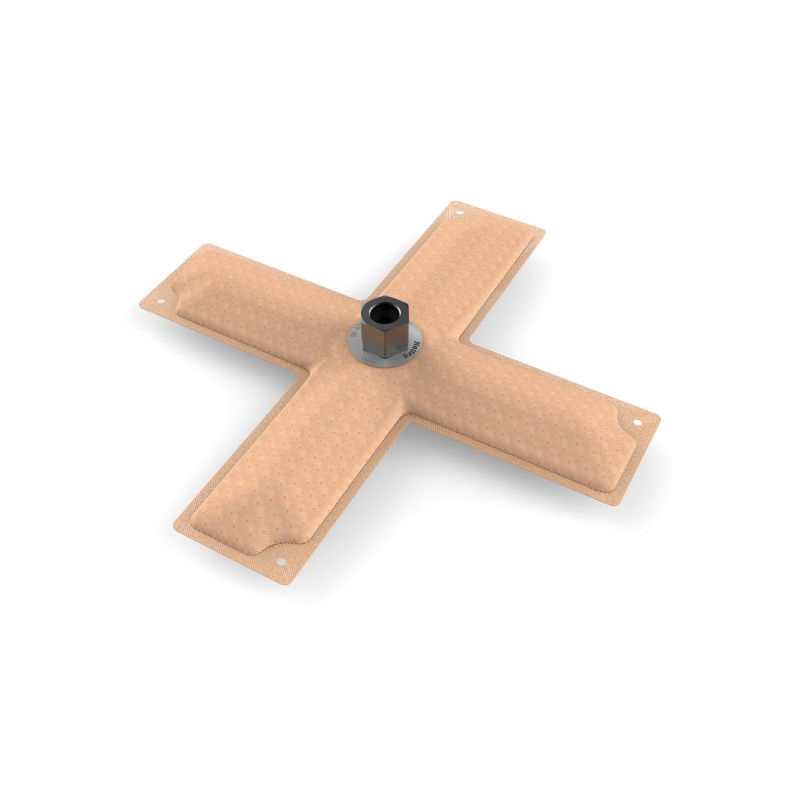 11 X 11 Hydrama, Cross Center Outlet Pick-Up with -3/8 NPT Fitting Fitting Location Designed for Universal Use Holley-1