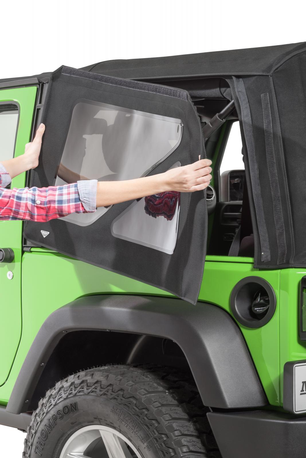 Jeep Wrangler Replacement Window For 13-18 Wrangler JK Mopar Factory Top Drivers Side Acrylic Twill MasterTop-2