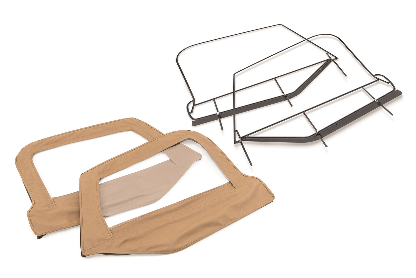 Jeep Fabric Replacement Upper Door Skins & Frame For 97-06 Wrangler TJ Pair MasterTop-6