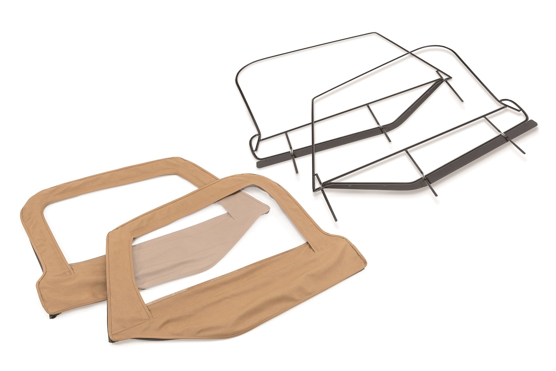 Jeep Fabric Replacement Upper Door Skins & Frame For 97-06 Wrangler TJ Pair MasterTop-6