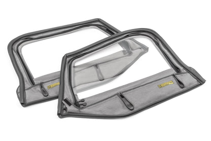 Jeep Fabric Replacement Upper Door Skins & Frame For 97-06 Wrangler TJ Pair MasterTop