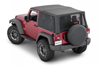 Mesh Trail Screens 2010-2018 2 Dr JK Wrangler with Factory Original or Soft Top 3 piece Kit Black Mesh MasterTop