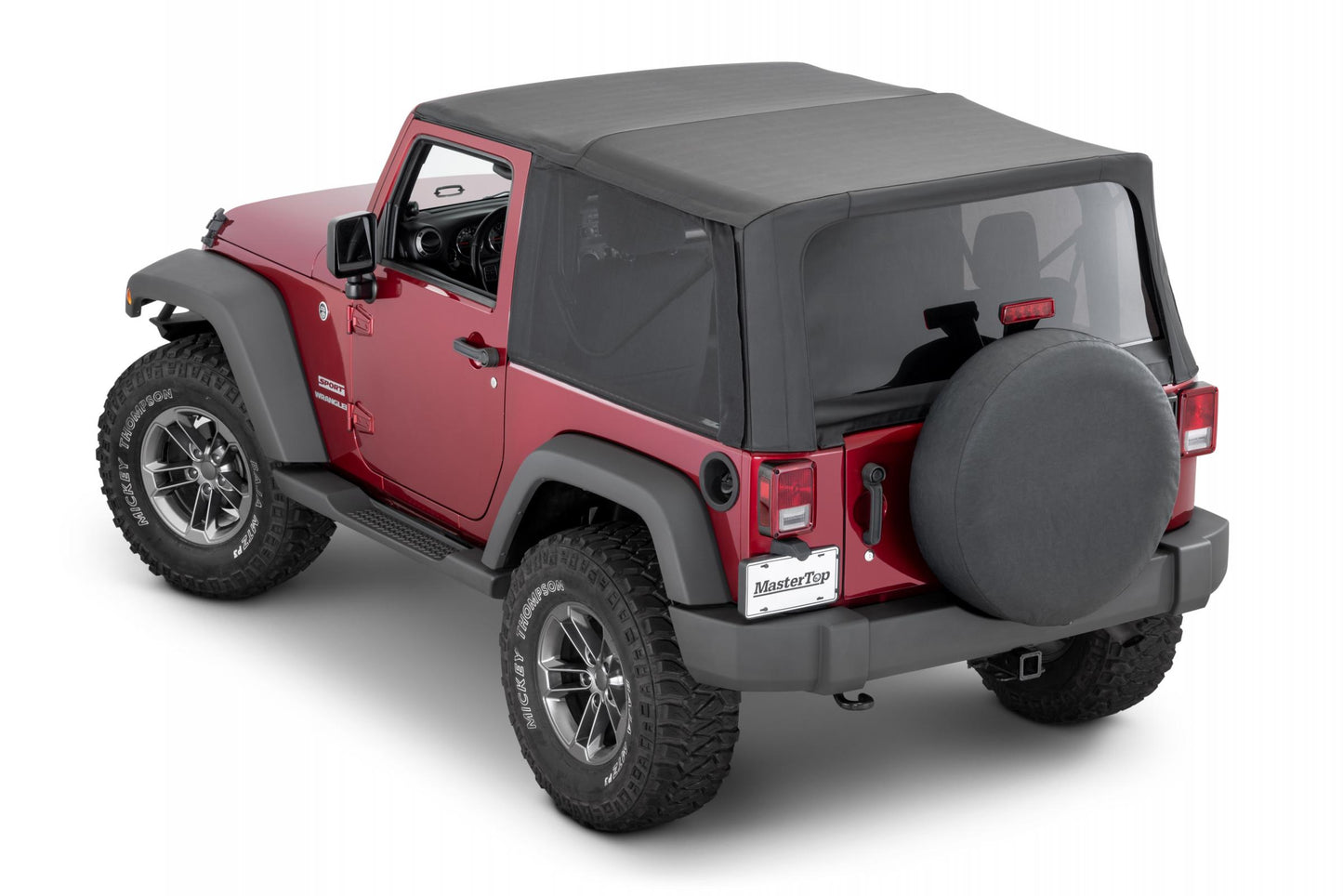 Mesh Trail Screens 2010-2018 2 Dr JK Wrangler with Factory Original or Soft Top 3 piece Kit Black Mesh MasterTop-2