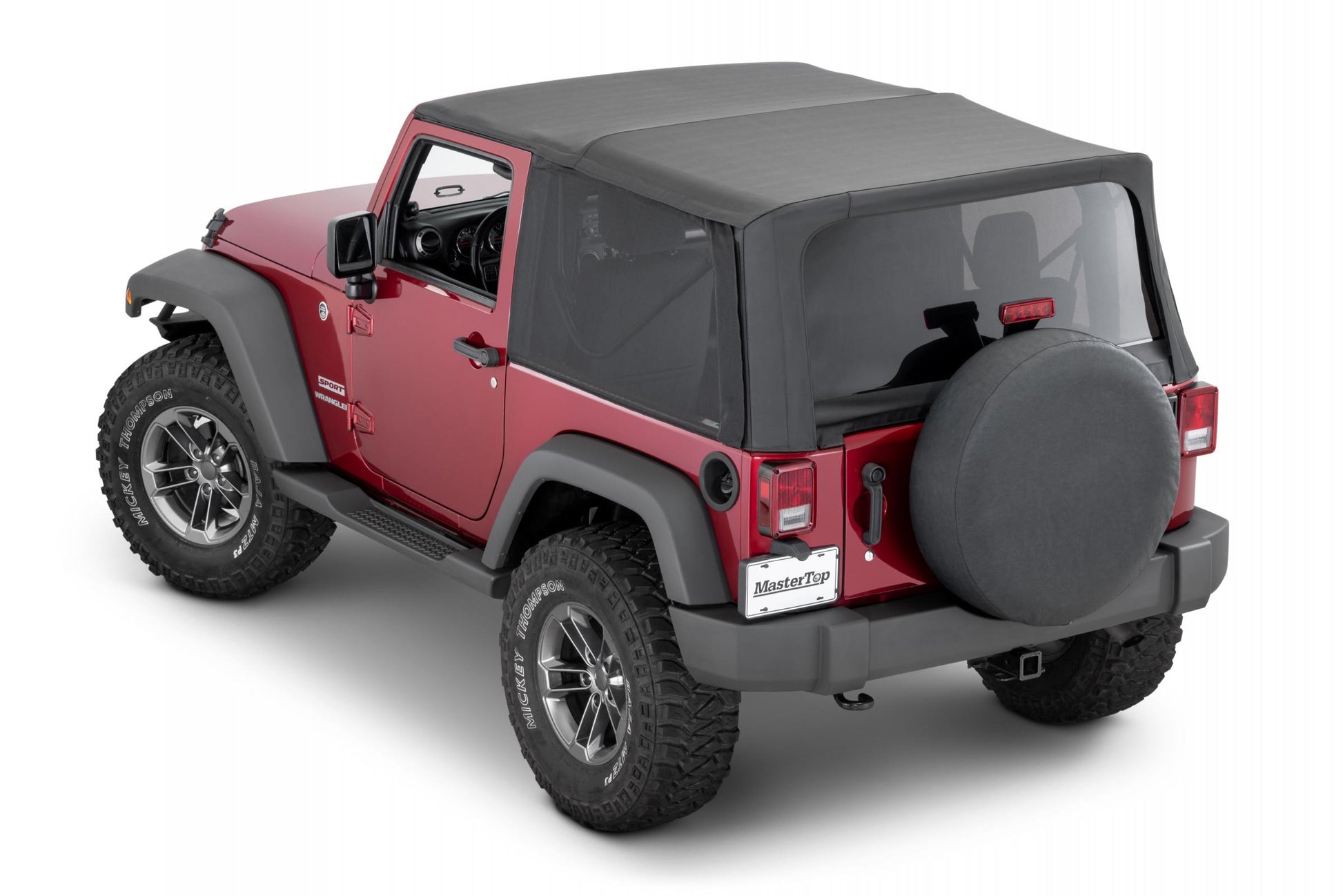 Mesh Trail Screens 2010-2018 2 Dr JK Wrangler with Factory Original or Soft Top 3 piece Kit Black Mesh MasterTop-2