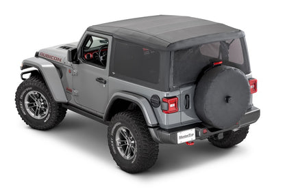 Mesh Trail Screens 2018-2024 2 Dr JL Wrangler with Factory Soft Top 3 piece Kit Black Mesh MasterTop-1