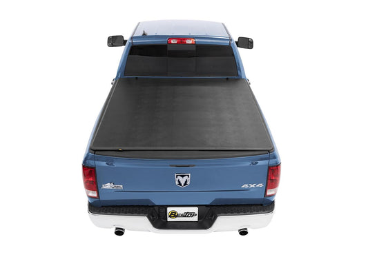 Soft Tri-Fold Tonneau Cover EZ-Fold For Dodge 2000-2004 Dakota 5.3 Foot Black Tailgate Spoiler Not Included Bestop