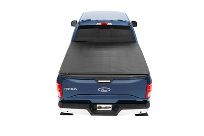 EZ-Fold Soft Tri-Fold Tonneau Cover For Ford 2004-2024 F-150 Exc.'04 Heritage Black Tailgate Spoiler Not Included Bestop-1