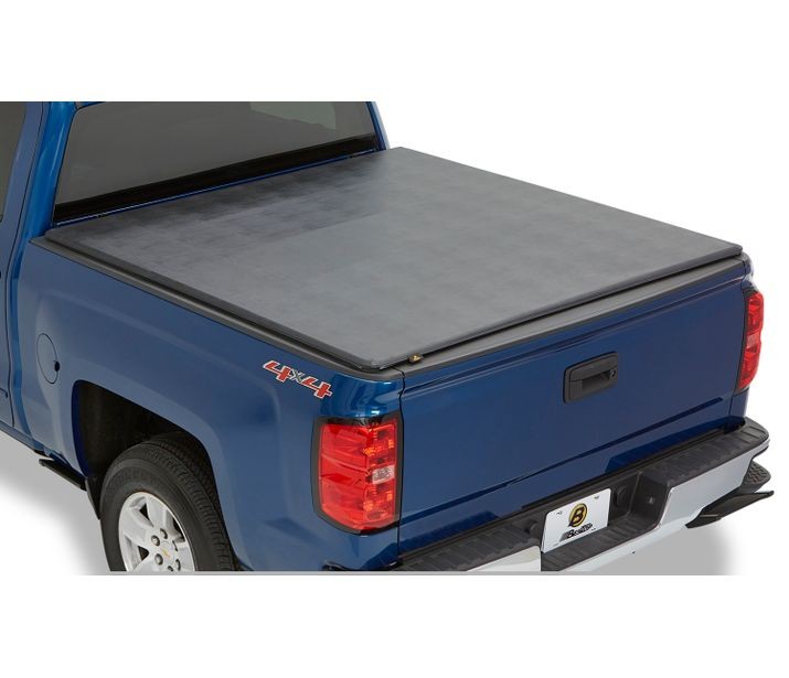 Bestop EZ-Fold Soft Tri-Fold Tonneau Cover For Nissan 2005-2024 Frontier Black Tailgate Spoiler Not Included Bestop