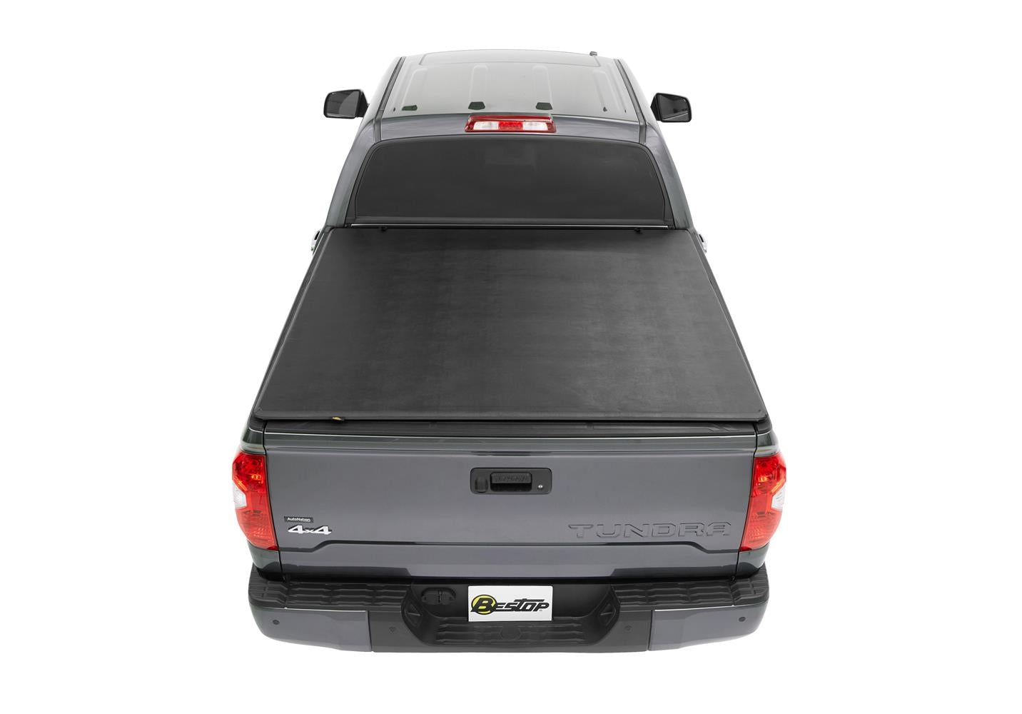 Bestop EZ-Fold Soft Tri-Fold Tonneau Cover For Toyota 2007-2024 Tundra Black Tailgate Spoiler Not Included Bestop