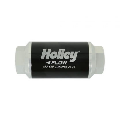 100 GPH HP Billet Fuel Filter Street/strip EFI Applications Post Filter 10 Micron Holley