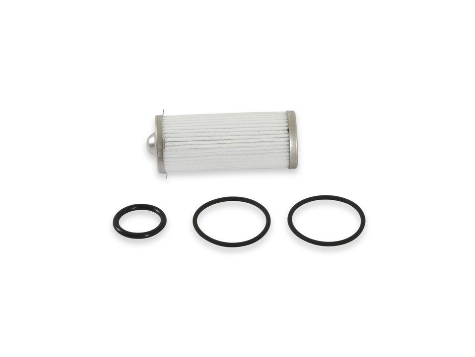 Fuel Filter Element and O-Ring Kit Fits 260 GPH HP Billet Fuel Filters 10 Micron Holley-1