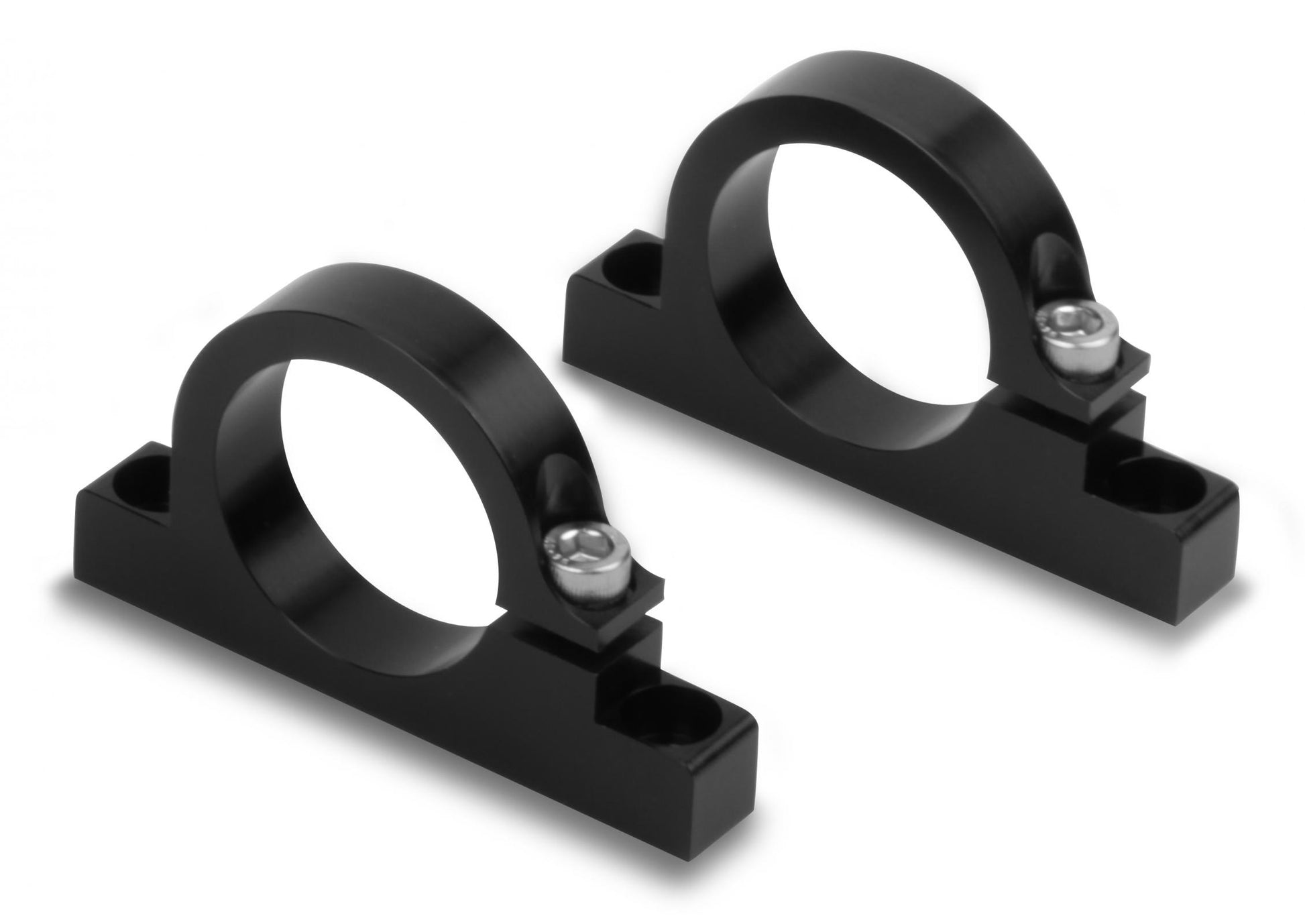 Black Mounting Bracket for HP Billet Fuel Filters Fits 100 GPH HP Billet Fuel Filter W/ 1.5 Diameter (38.1 Mm) I.D Mounting Bolt Holes C/l to C/l = 2.75 & Use W/ 1/4 Mounting Bolts Each Bracket Is 1/2 Thick Holley