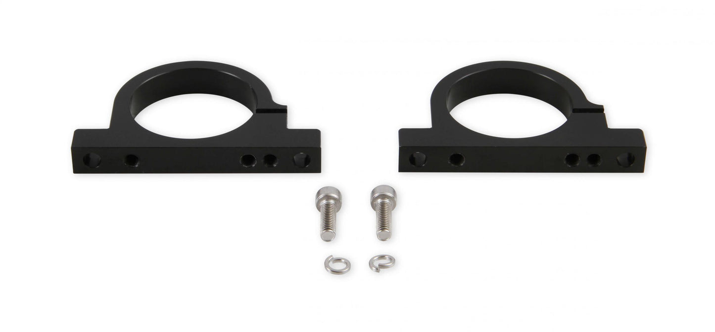 Black Mounting Bracket for HP Billet Fuel Filters Fits 100 GPH HP Billet Fuel Filter W/ 1.5 Diameter (38.1 Mm) I.D Mounting Bolt Holes C/l to C/l = 2.75 & Use W/ 1/4 Mounting Bolts Each Bracket Is 1/2 Thick Holley-2