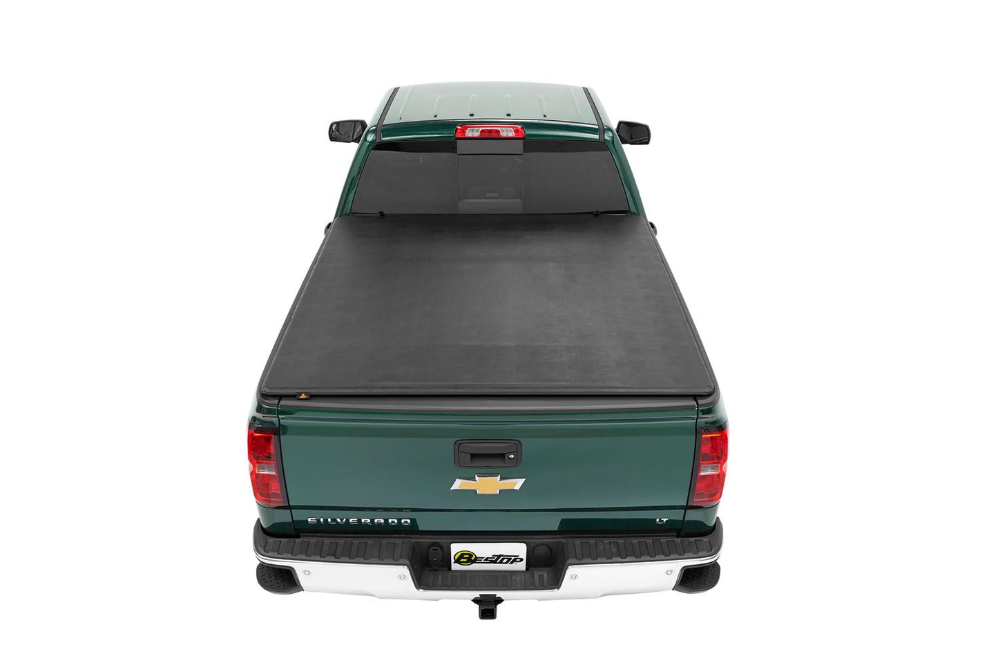 EZ-Fold Soft Tri-Fold Tonneau Cover For Chevy/GMC 2015-2024 Colorado/Canyon Black Tailgate Spoiler Not Included Bestop-1