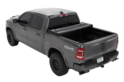 EZ-Fold Soft Tri-Fold Tonneau Cover For Ram 2019-2024 1500 Black Tailgate Spoiler Not Included Bestop-2