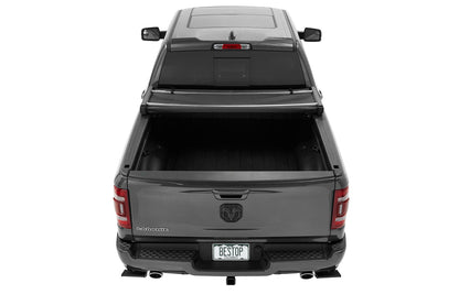 EZ-Fold Soft Tri-Fold Tonneau Cover For Ram 2019-2024 1500 Black Tailgate Spoiler Not Included Bestop-4