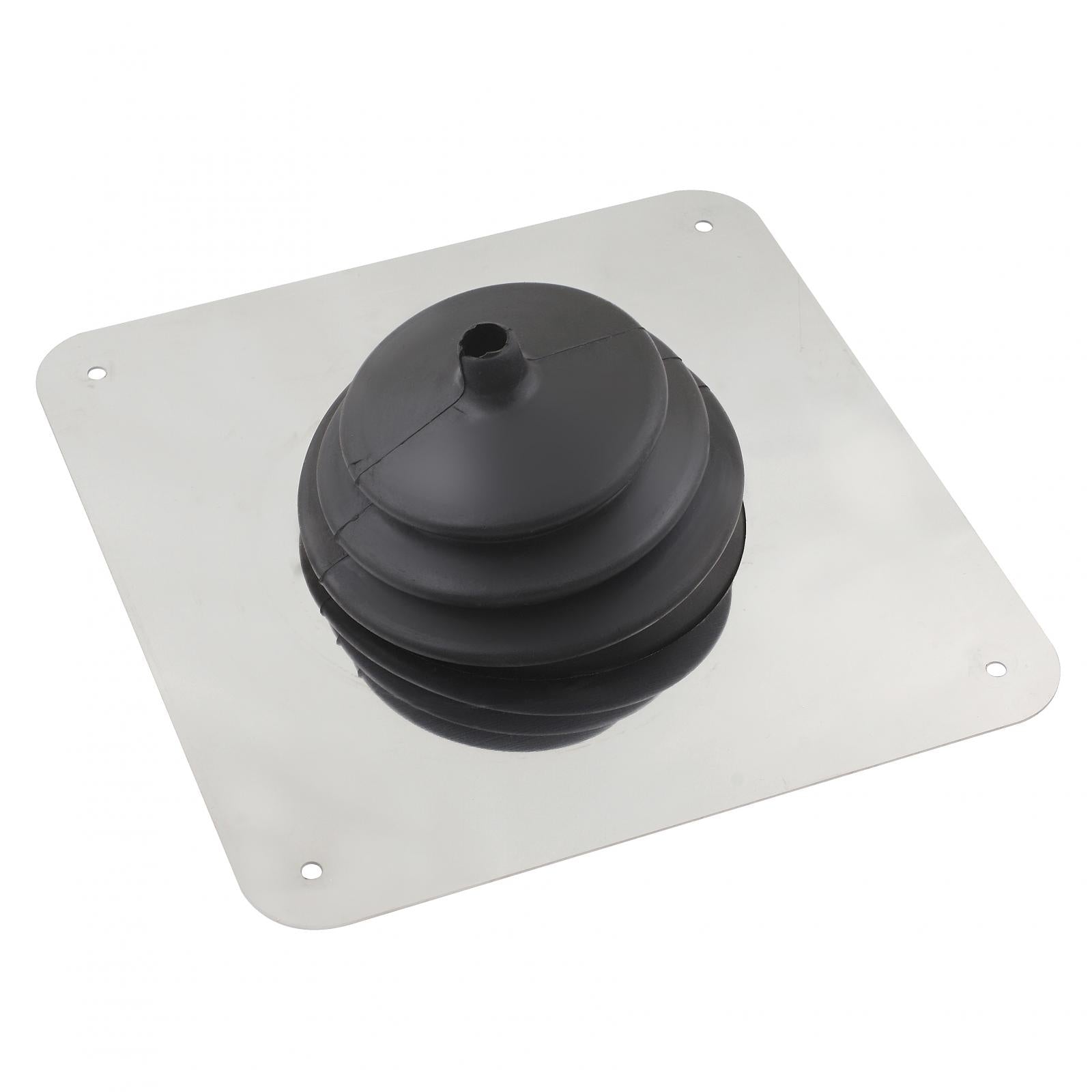 Shifter Boot Large round boot with 8 Inch Square Plate Mr Gasket