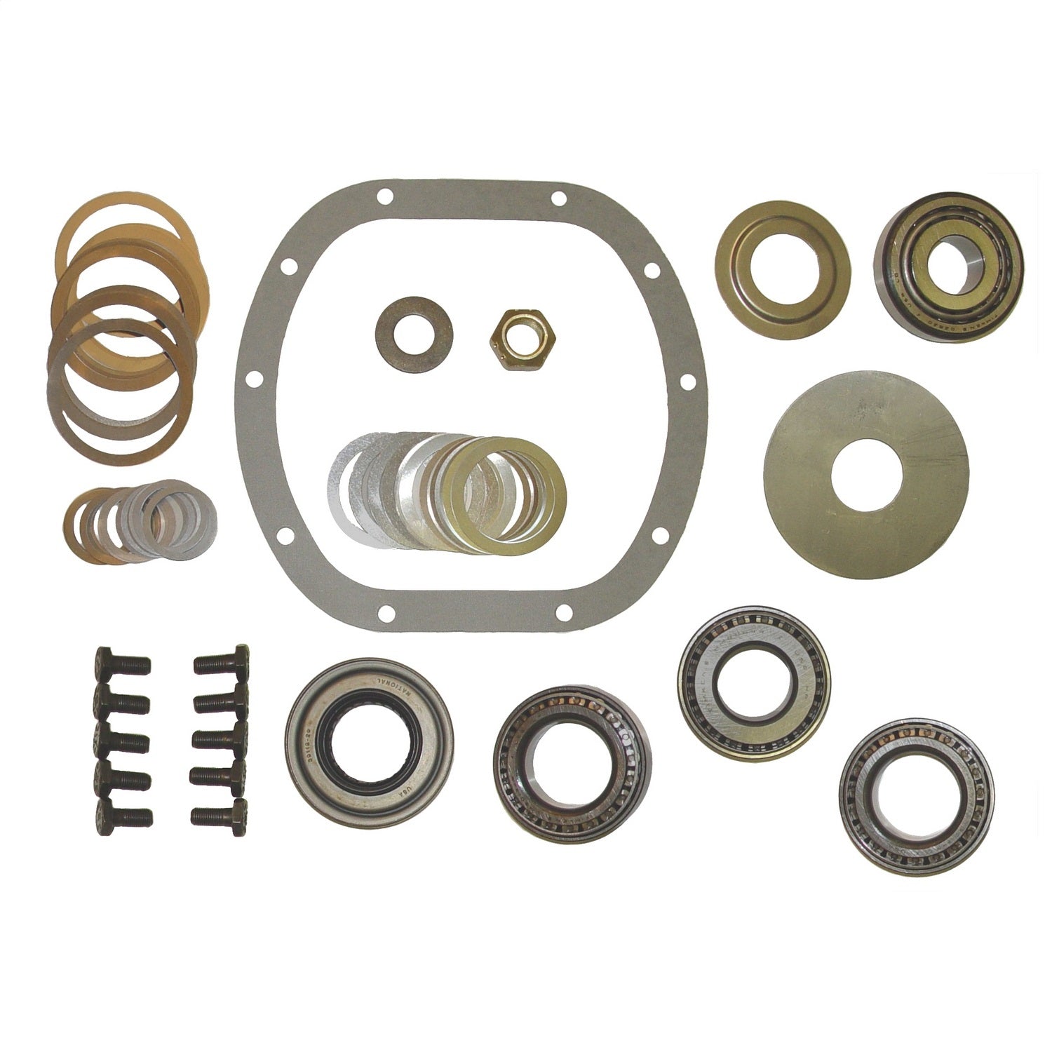 Master Rebuild Kit Front Dana 30 Includes Bearings/Seal/Shim Set/Hardware Fits The Dana 30 Front Differential In 72-83 CJ5, 72-75 CJ6, 76-86 CJ7 And 81-86 CJ8 Scrambler OMIX