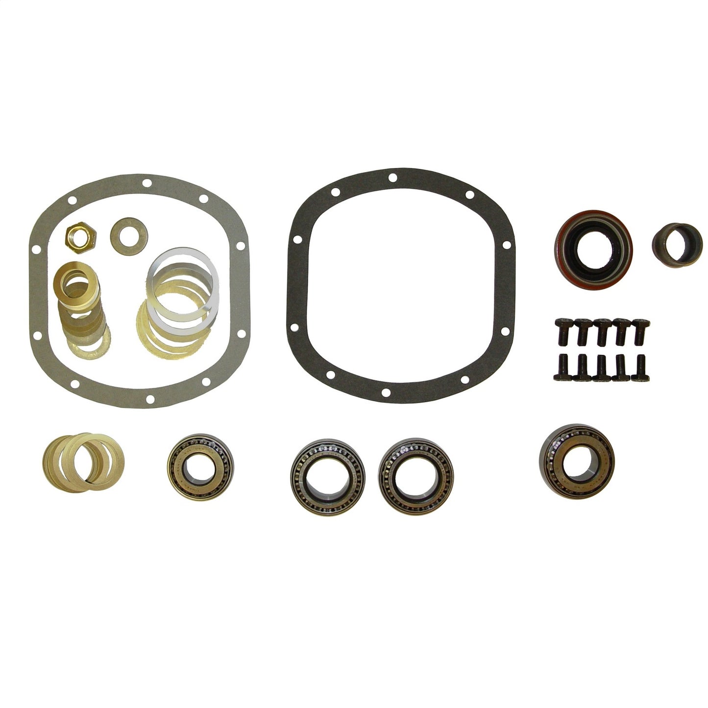 Differential Rebuild Kit Front Dana 30 Includes Bearings/Seal/Shim Set/Hardware Dana 30 Front Differential In 92-0 Cherokee XJ, 97-06 Wrangler TJ, 04-06 Wrangler Unlimited Lj And 08-12 Wrangler JK/JKU OMIX
