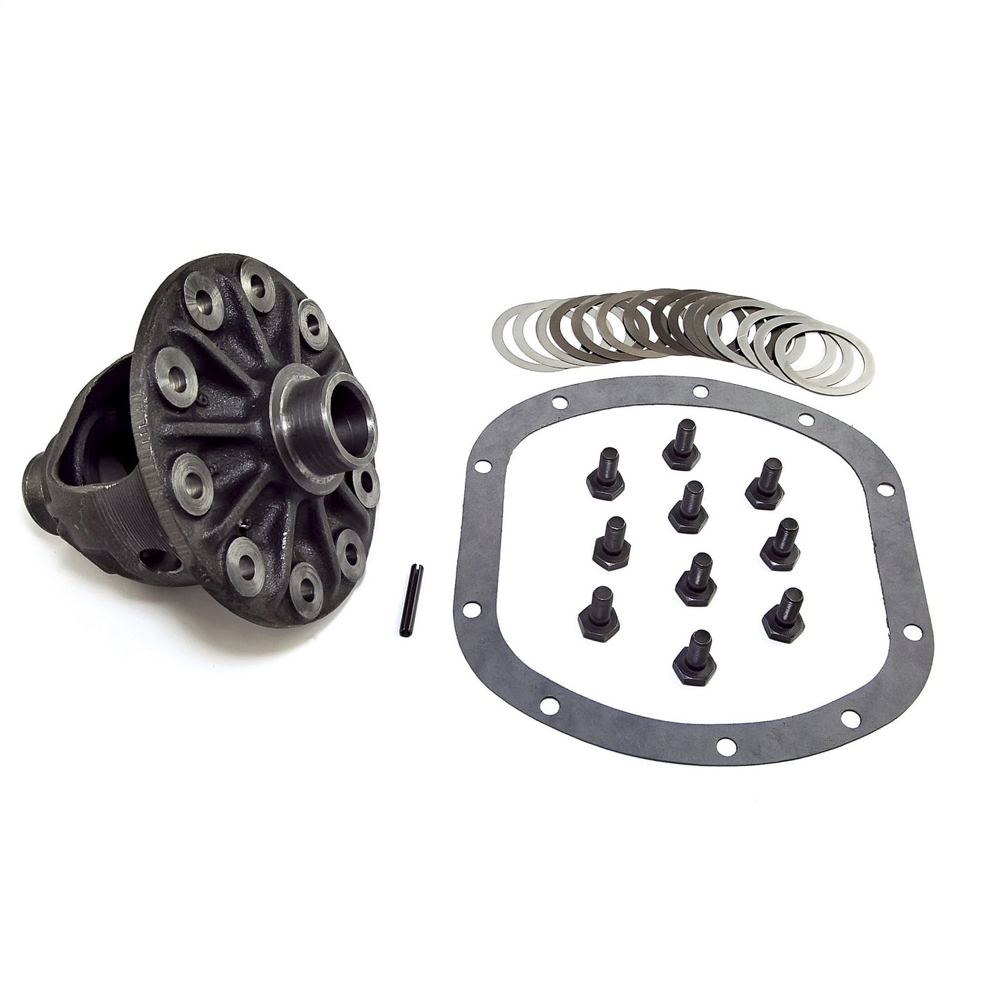 Differential Carrier Front Dana 30 Reverse w/Gasket/Shims/Ring Bolts 2.75 To 3.54 Ratio 1972-1983 CJ5 1972-1975 CJ6 1976-1986 CJ7 1981-1986 CJ8 Scrambler 1987-2001 Cherokee OMIX